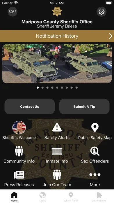 ภาพหน้าจอของ Mariposa County CA Sheriff