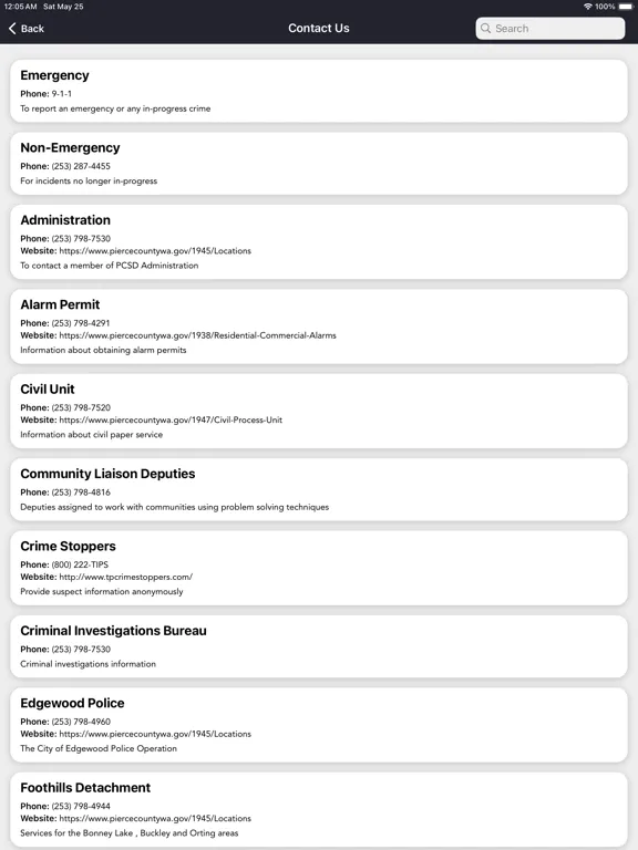 Pierce Co Sheriff’s Office iPad 應用截圖