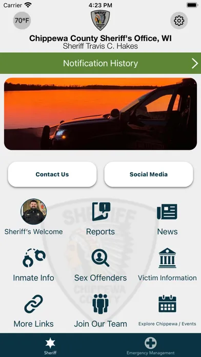Captures d'écran de Chippewa County Sheriff (WI)
