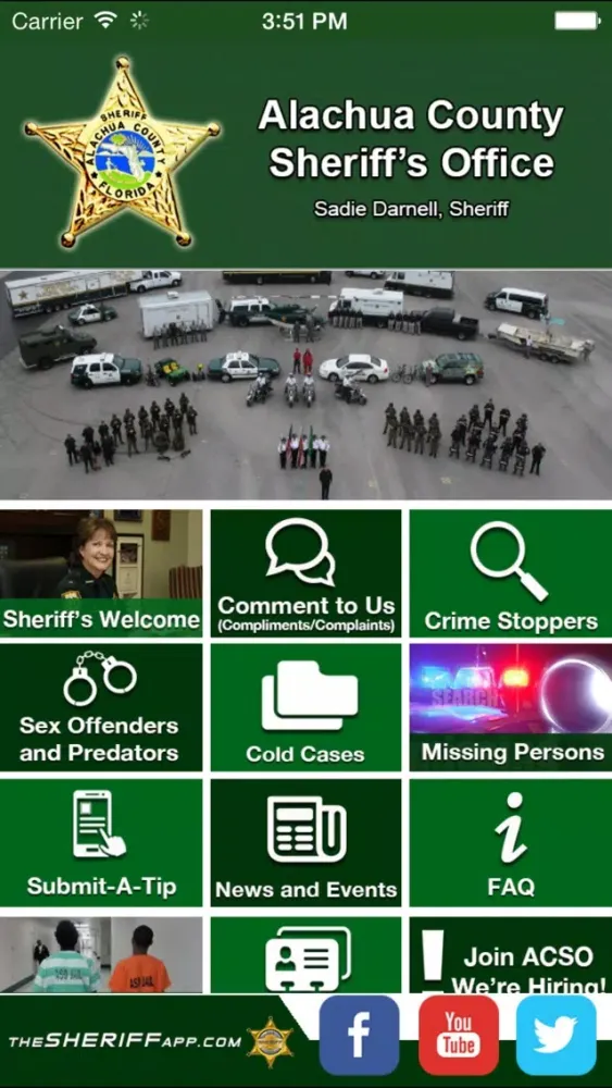Capturas de tela do Alachua County FL Sheriff's Office