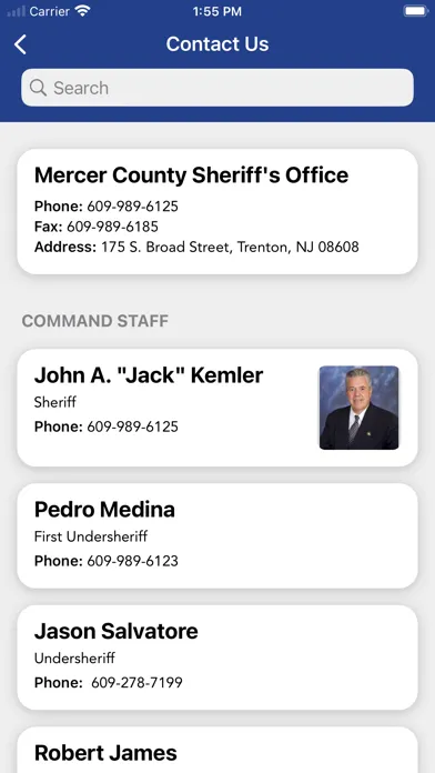 Screenshot di Mercer County Sheriff's Office