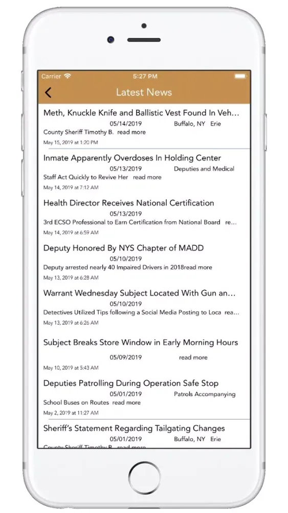 Erie County NY Sheriff Screenshots