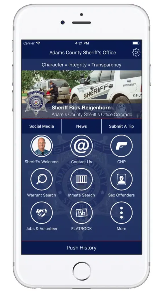 Ảnh chụp màn hình của Adams County Sheriff