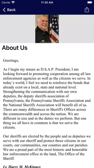 Capturas de pantalla de Deputy Sheriffs Assoc of PA