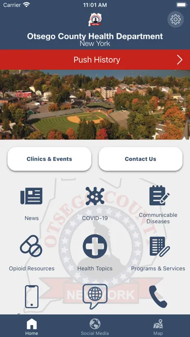 Tangkapan skrin Otsego Department of Health