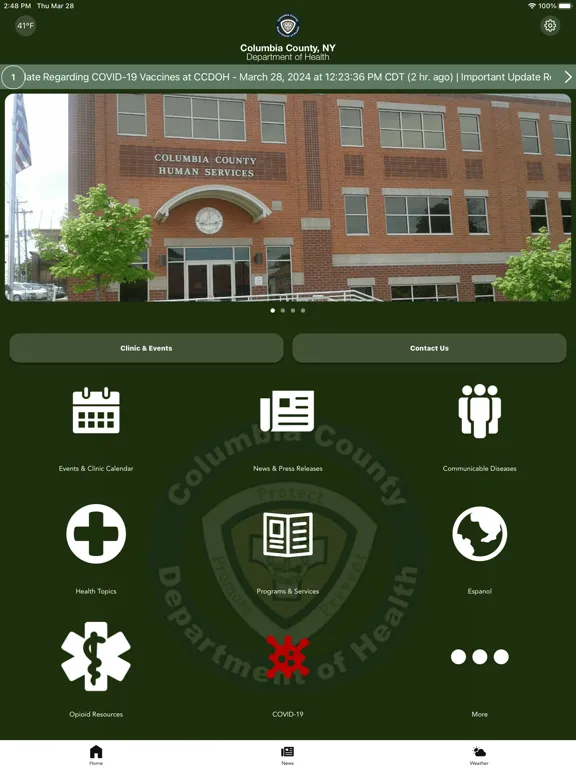Columbia County NY Health iPad  Ekran Görüntüleri
