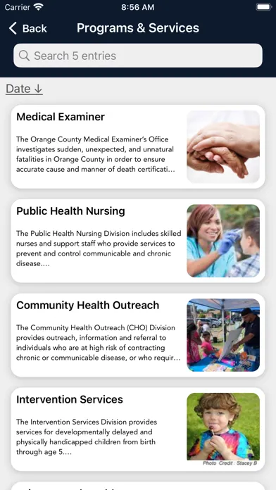 Orange County NY Health Screenshots