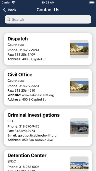 Tangkapan skrin Sabine Parish Sheriff's Office