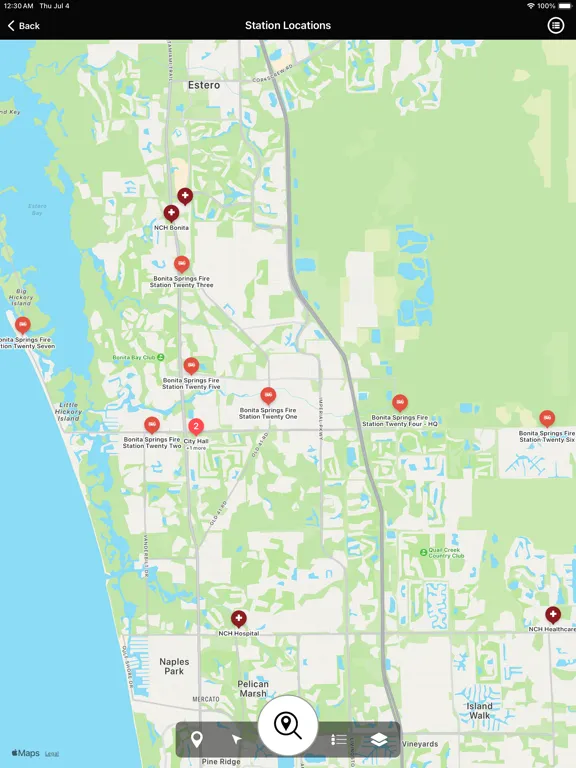 Bonita Springs Fire Control iPad  Screenshots