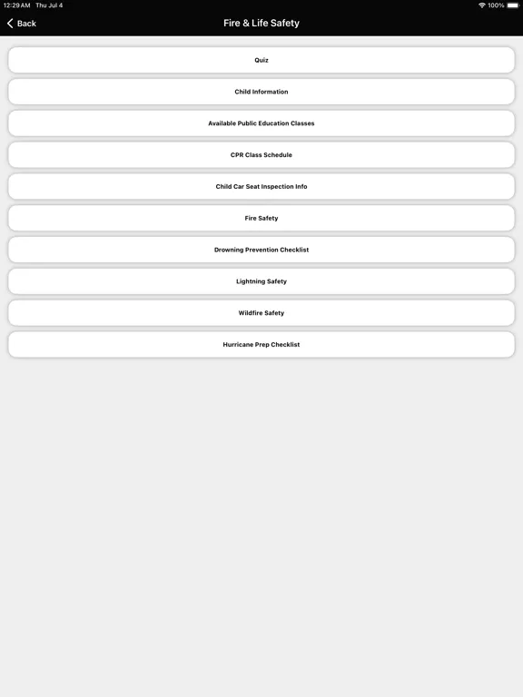 Bonita Springs Fire Control iPad  Screenshots