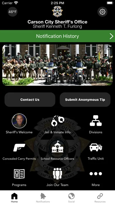 Zrzuty ekranu Carson City Sheriffs Office