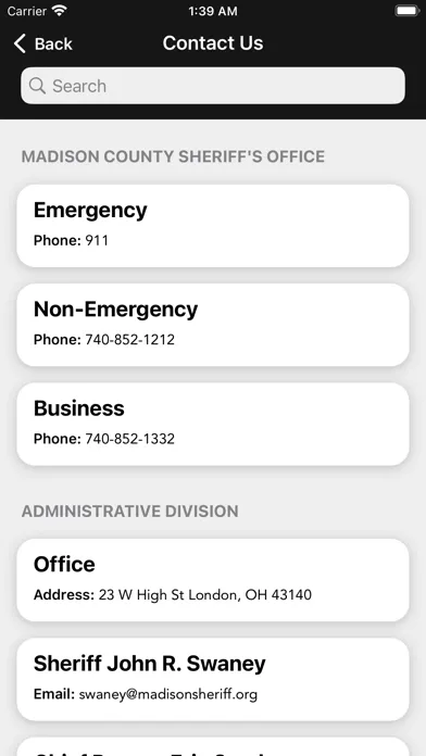 Madison County Sheriff Ohio Screenshots