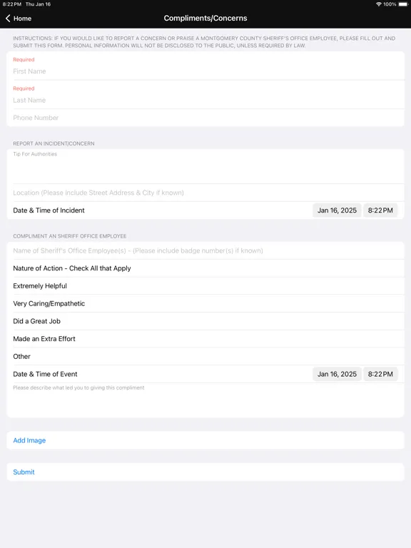 Montgomery County Sheriff NY iPad  Screenshots