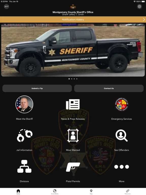 Montgomery County Sheriff NY iPad  Screenshots