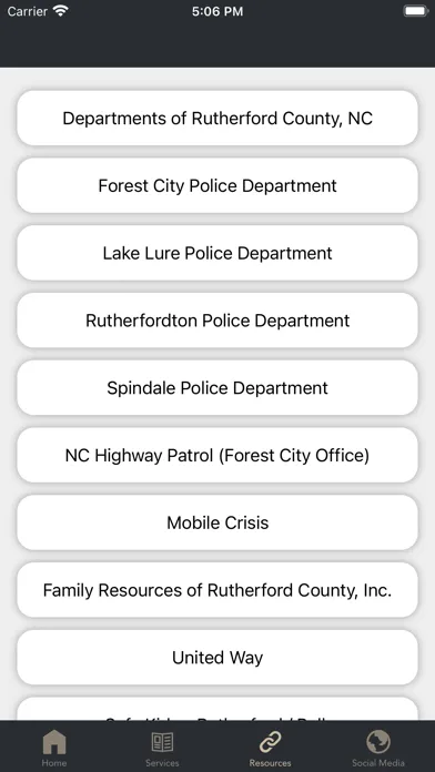 Capturas de tela do Rutherford County Sheriff, NC