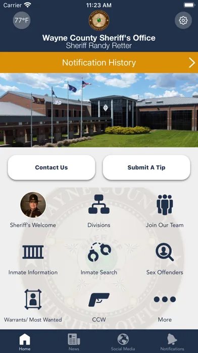 Zrzuty ekranu Wayne County Sheriffs Office