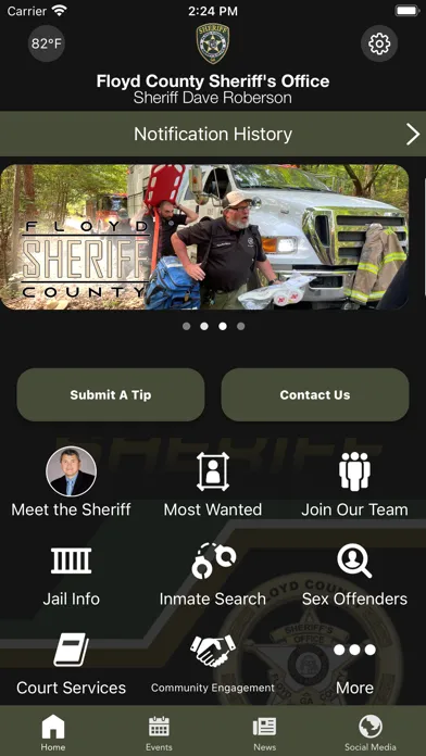 Capturas de tela do Floyd County Sheriff Georgia