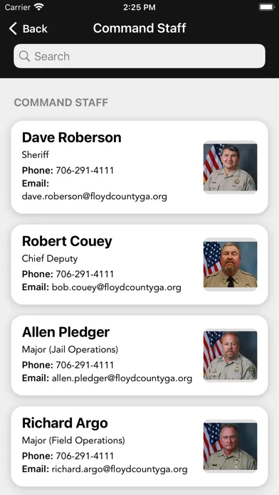 Capturas de tela do Floyd County Sheriff Georgia