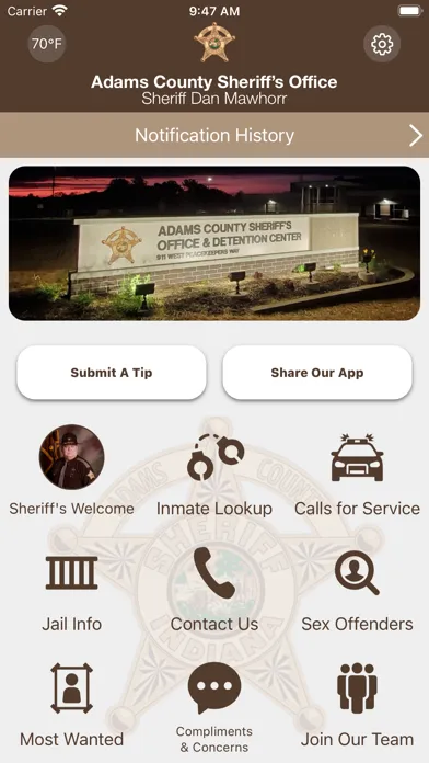 Adams County Sheriff's Office Screenshots