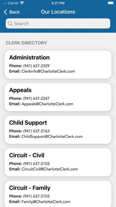 ภาพหน้าจอของ Charlotte Clerk of Court