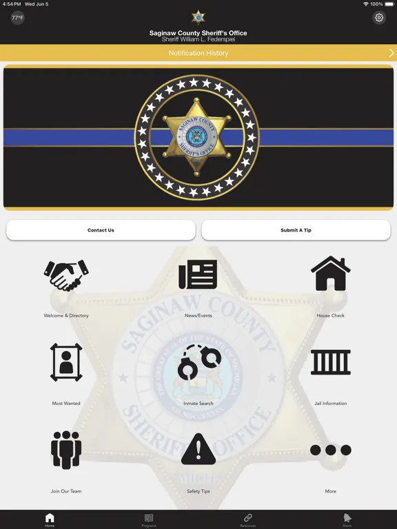 Saginaw County Sheriff iPad Screenshots