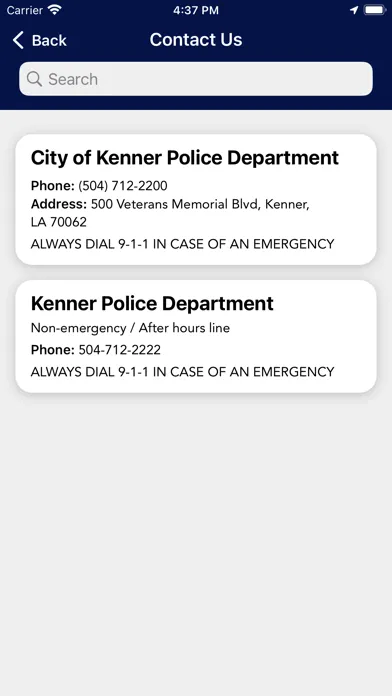 Kenner Police Department LA Ekran Görüntüleri