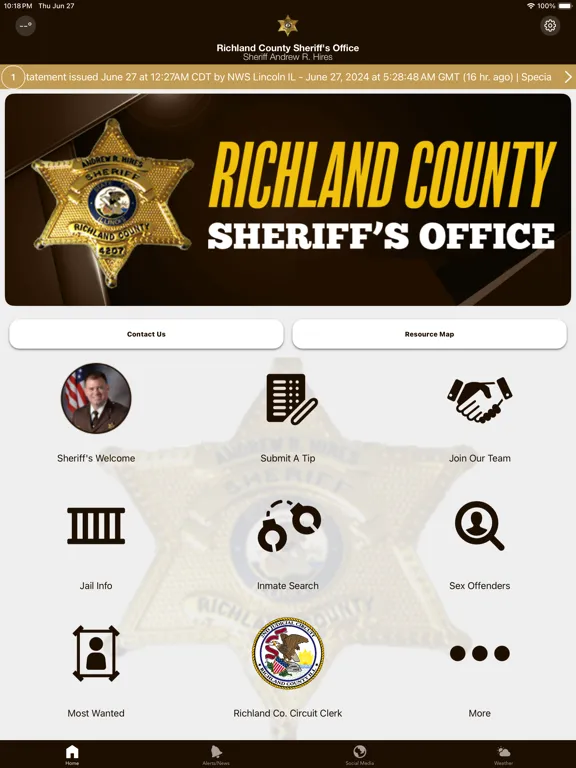 Richland Co. Sheriff's Office iPad  Screenshots