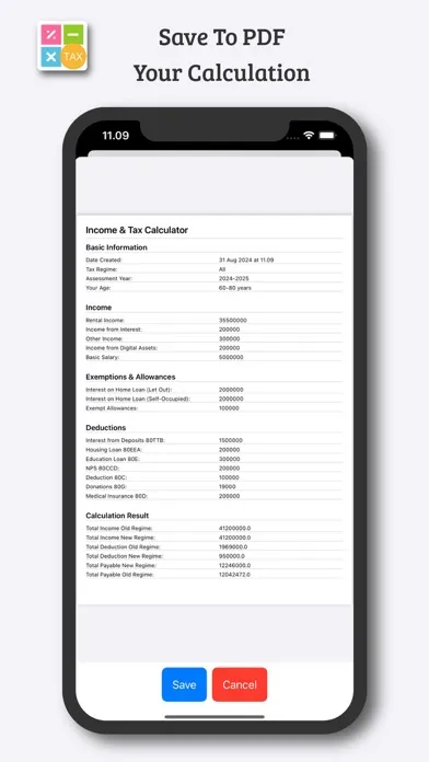Income & Tax Calculator Screenshots