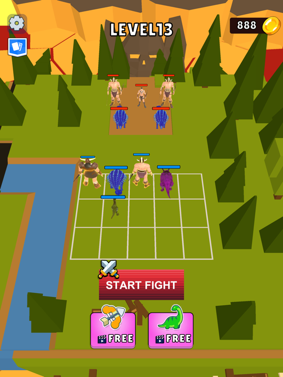 Merge Dino Warior Fight iPad  स्क्रीनशॉट