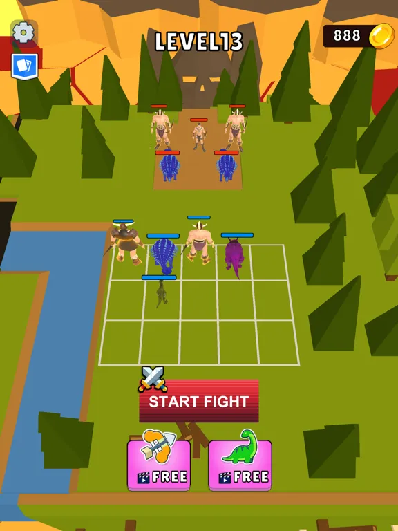 Tangkapan skrin Merge Dino Warior Fight iPad 