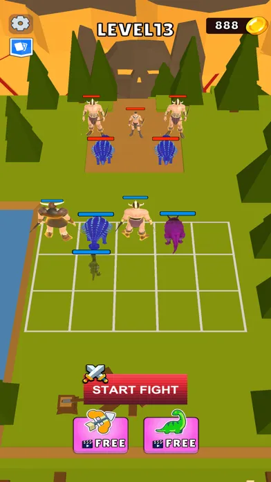Tangkapan skrin Merge Dino Warior Fight