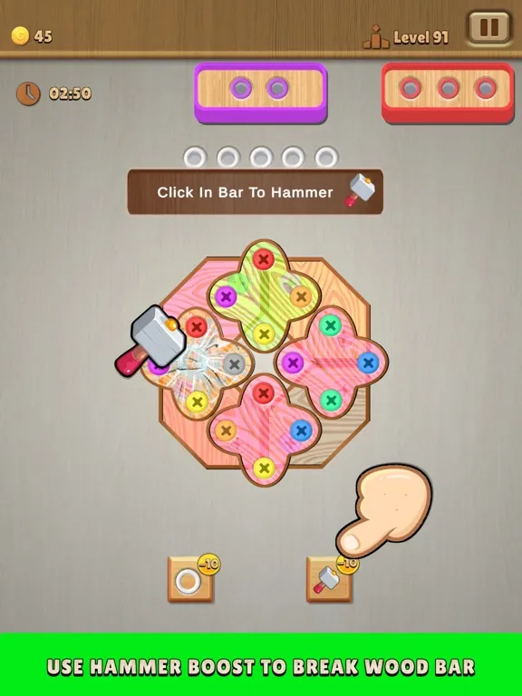 Nuts & Bolts : Wood Screw Jam iPad  스크린샷