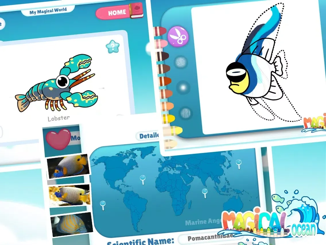 My Magical Ocean - A fish encyclopedia that comes alive iPad Screenshots