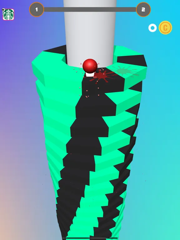 Tangkapan skrin Flashy stack ball iPad 