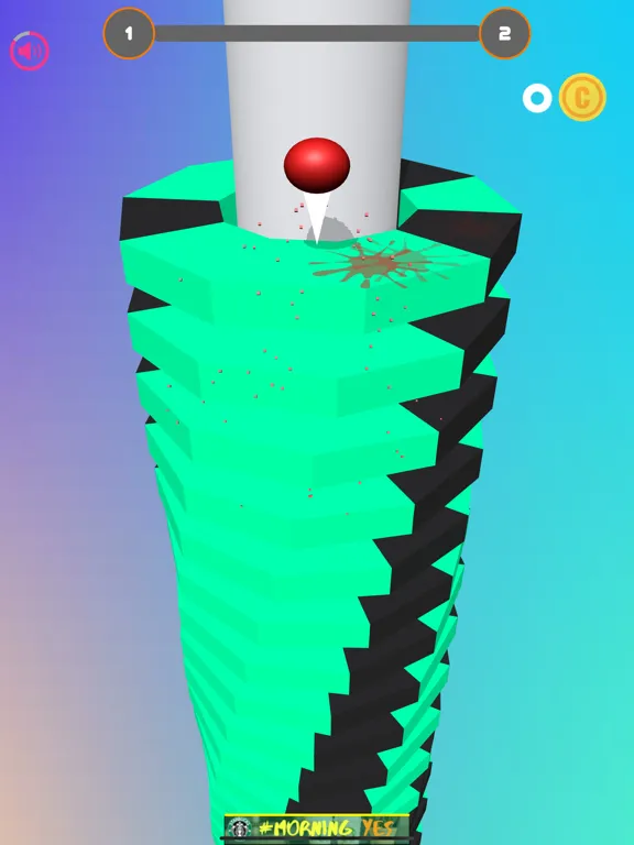Tangkapan skrin Flashy stack ball iPad 