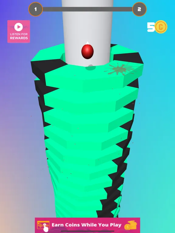 Tangkapan skrin Flashy stack ball iPad 