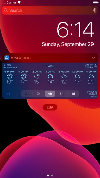 Captures d'écran de Alpha Weather