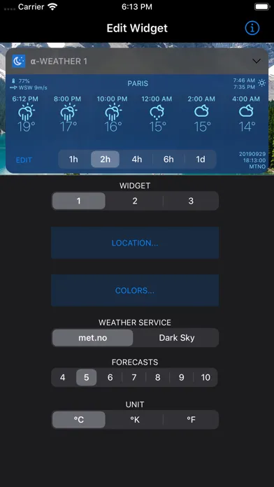 Captures d'écran de Alpha Weather