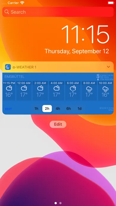 Captures d'écran de Alpha Weather