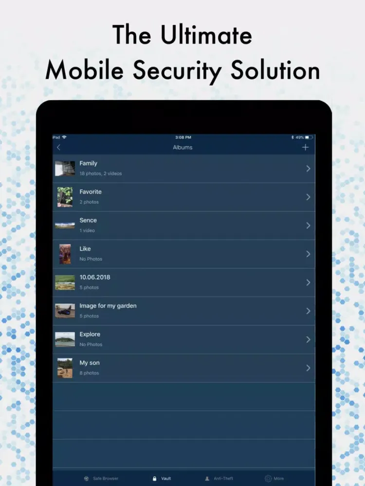 Captures d'écran de Mobile Security & Safe Vault iPad 
