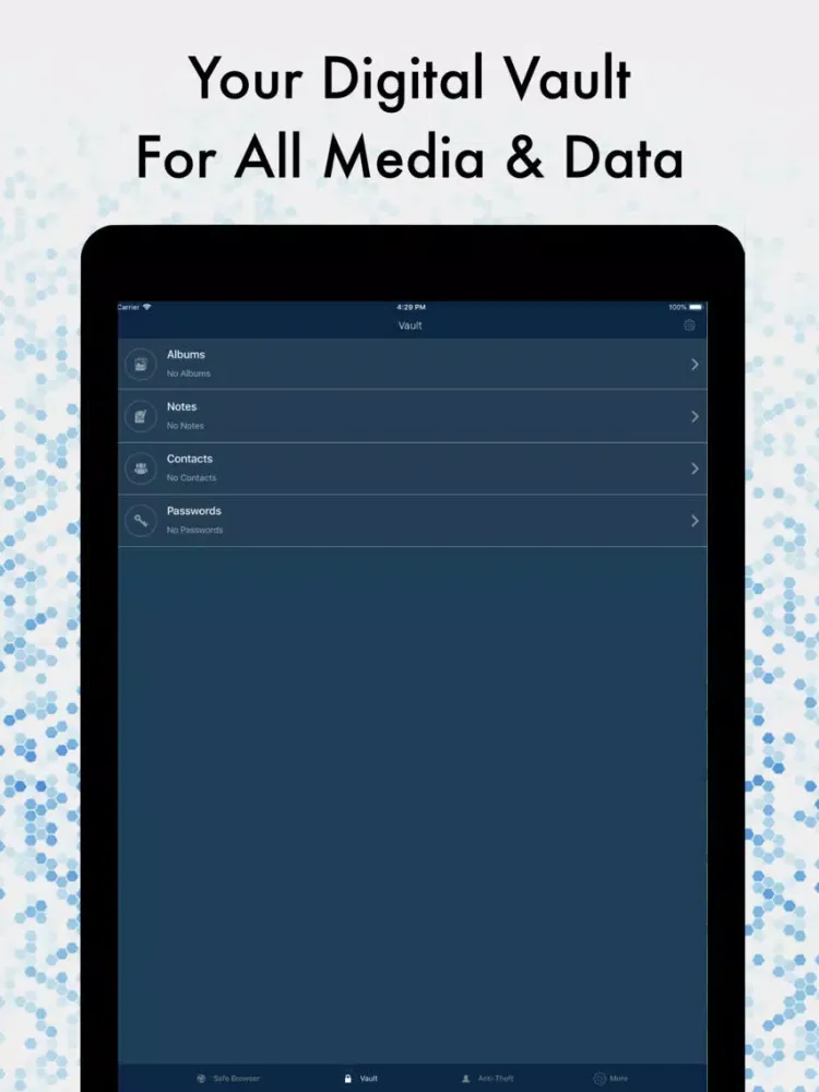 Captures d'écran de Mobile Security & Safe Vault iPad 