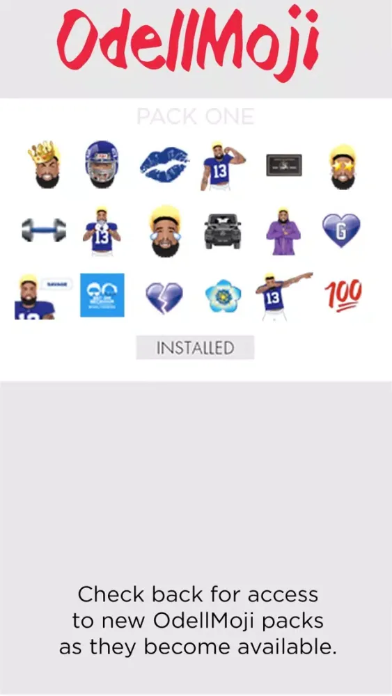 Скриншоты OdellMoji by Odell Beckham Jr.