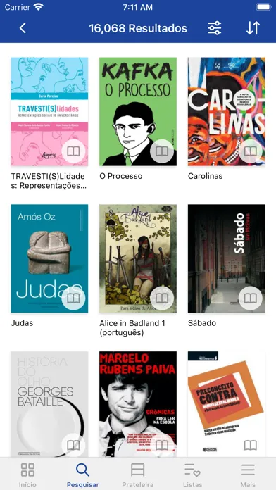 Capturas de tela do BibliON: seu app de leitura