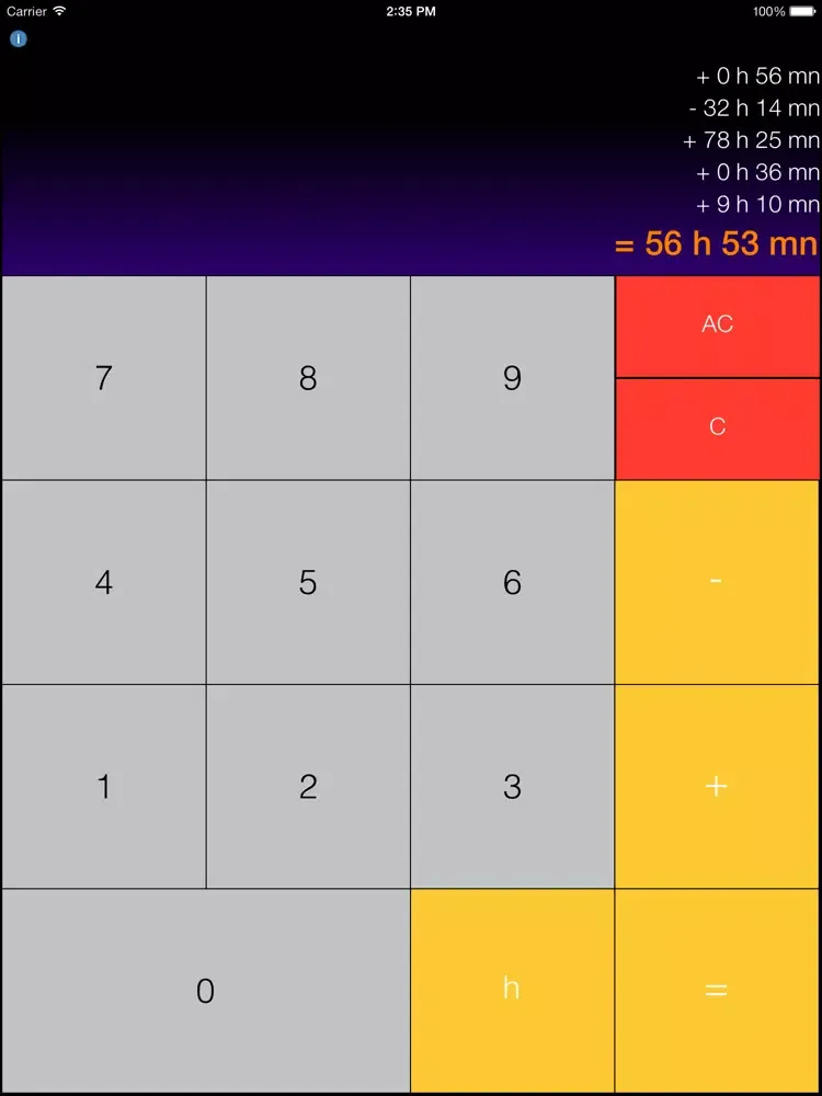 My Time Calc iPad  スクリーンショット