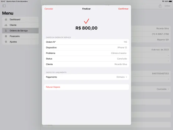 Tech Manager iPad  Ekran Görüntüleri