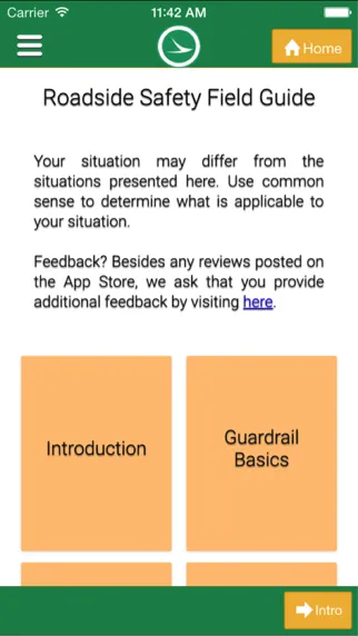 Captures d'écran de ODOT Roadside Safety Field Guide