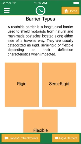 Captures d'écran de ODOT Roadside Safety Field Guide