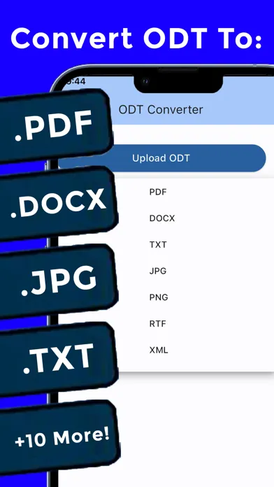 ODT Converter Reader PDF DOCX Screenshots