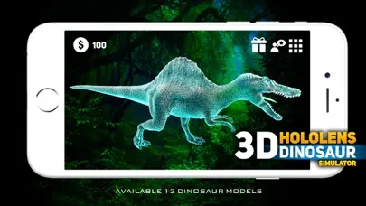 Tangkapan skrin Hologram 3d Dinosaurs