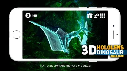 Tangkapan skrin Hologram 3d Dinosaurs